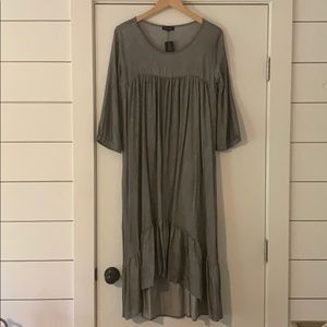 ROOLEE grey slight high-low dress